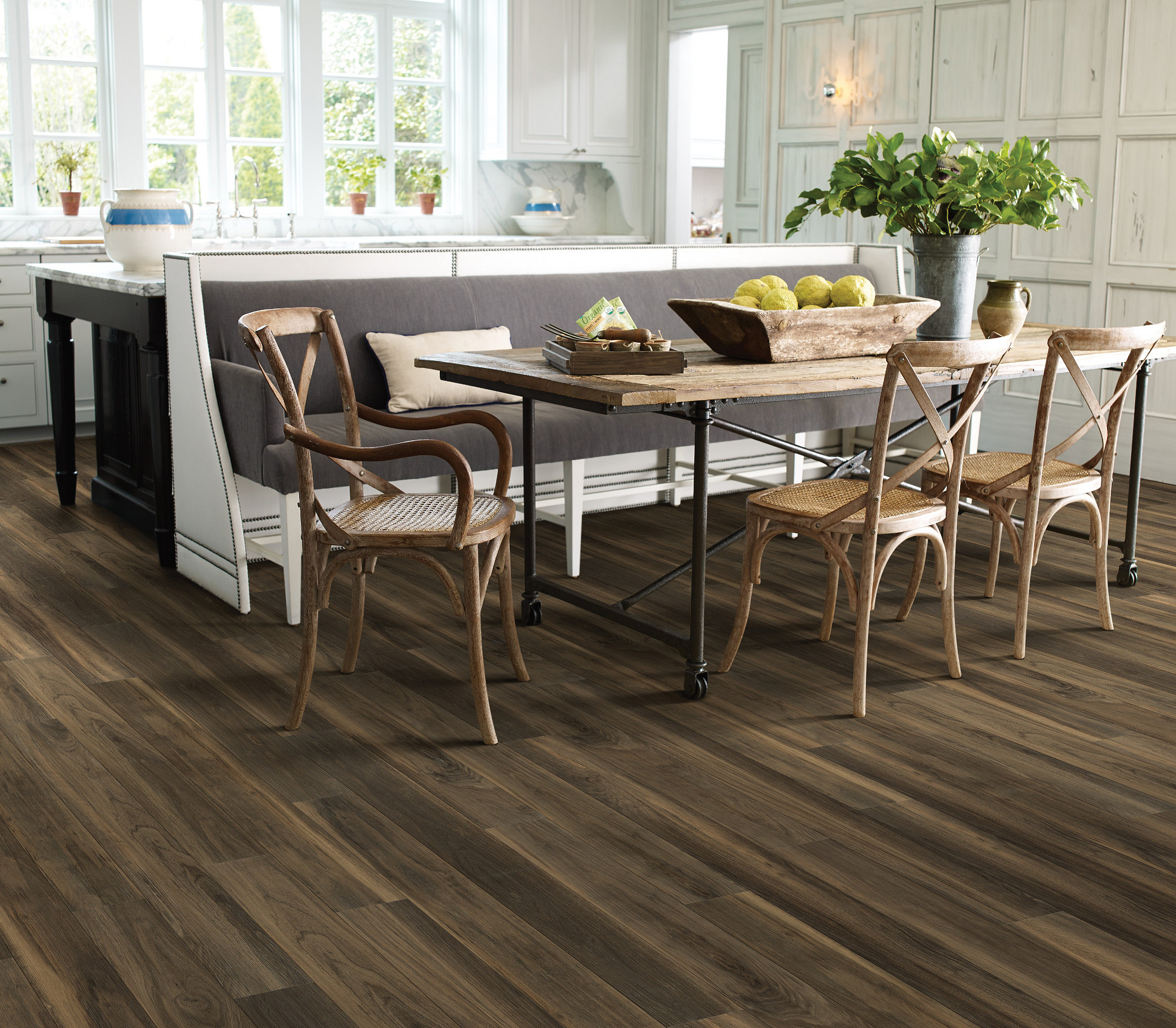 Terra flooring, shown in a room